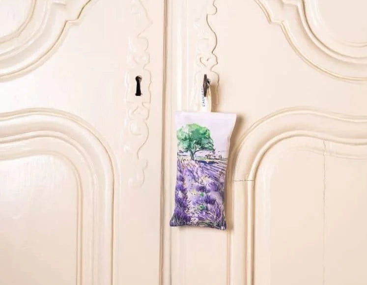 French Organic Lavender Sachets, NEW Designs - Handmade from original artwork