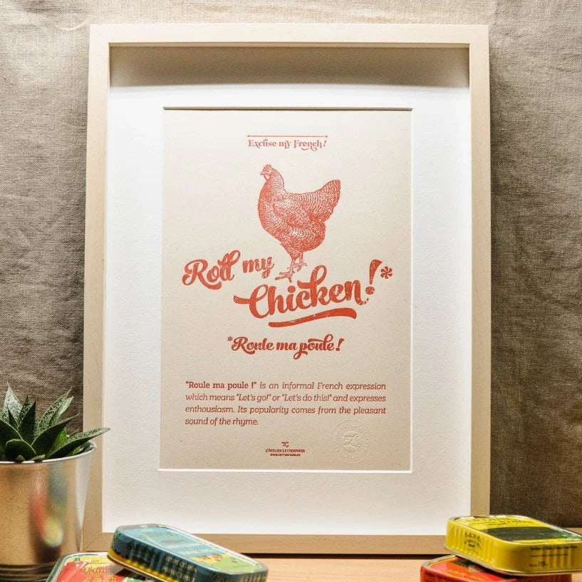 Roule ma Poule/Roll my Chicken Collection - Card Set or Art Print