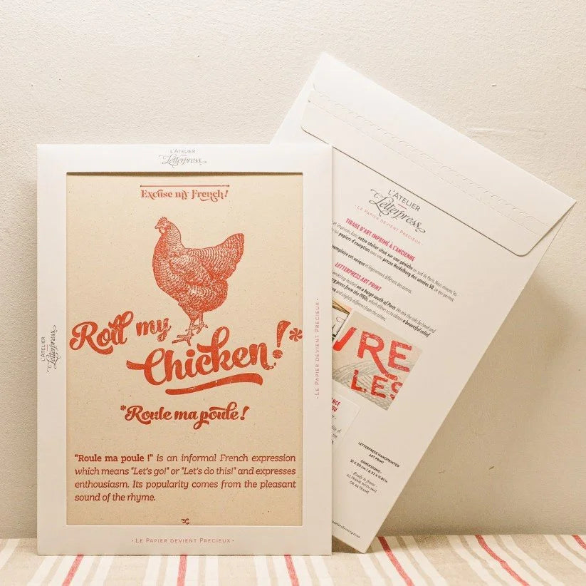 Roule ma Poule/Roll my Chicken Collection - Card Set or Art Print