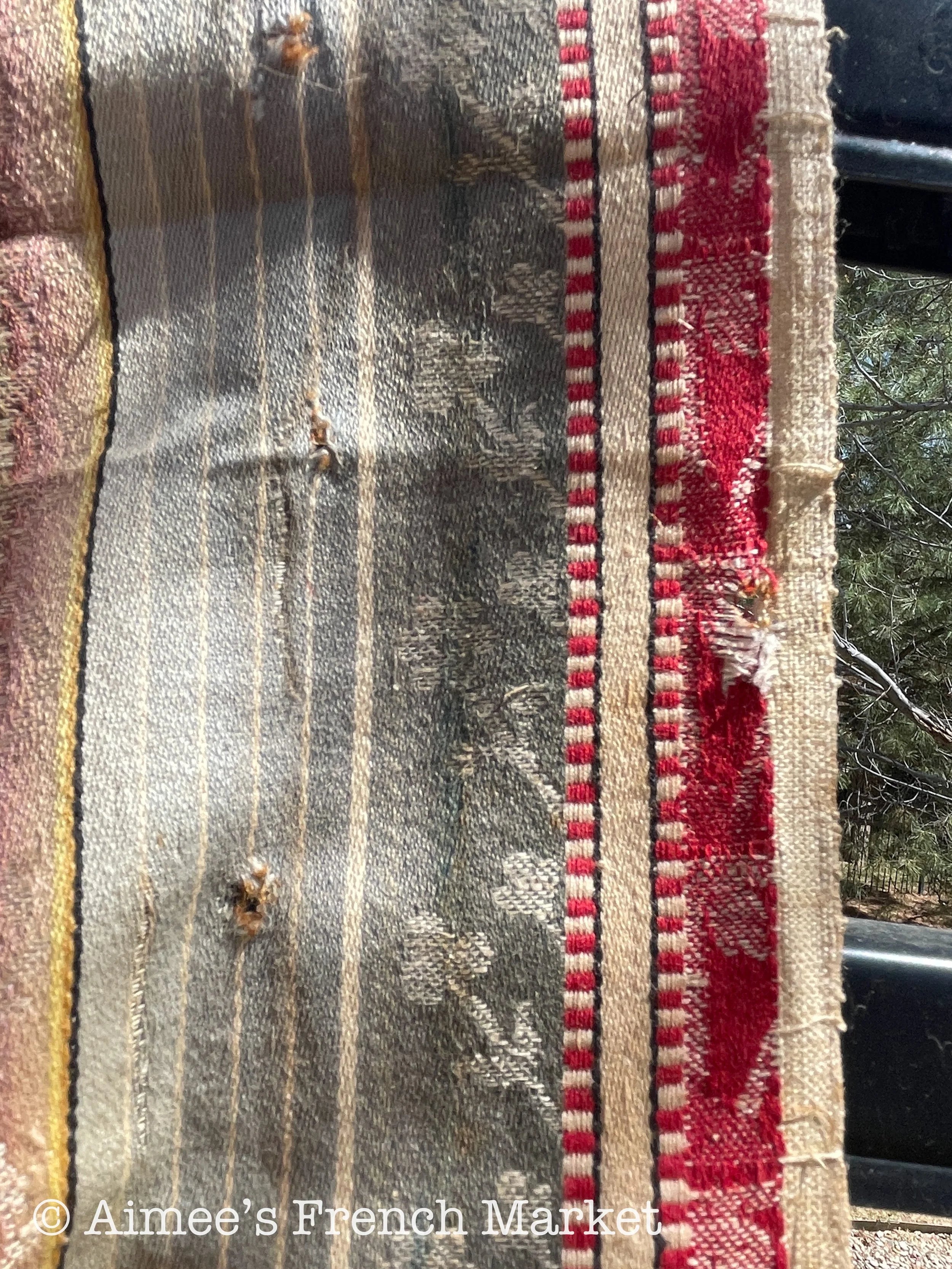 Now 50% off - Stunning Antique piece of French Brocade fabric, LARGE, Vintage, c. 1900
