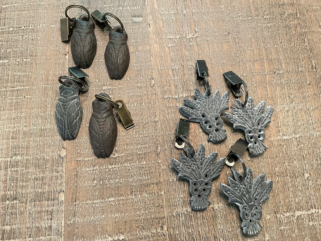 French Table Cloth Weights, Set of 4, Lavender, Cicadas or Dragonfly