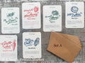 Two new sets!  Quirky French Sayings with Vintage French Engravings, 6 Cards - Handmade in Paris