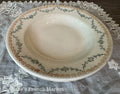 Antique French Faience Serving Bowl – Faïencerie Nouvelle Givors – Burnt Orange & Green Floral – 19th Century French Pottery