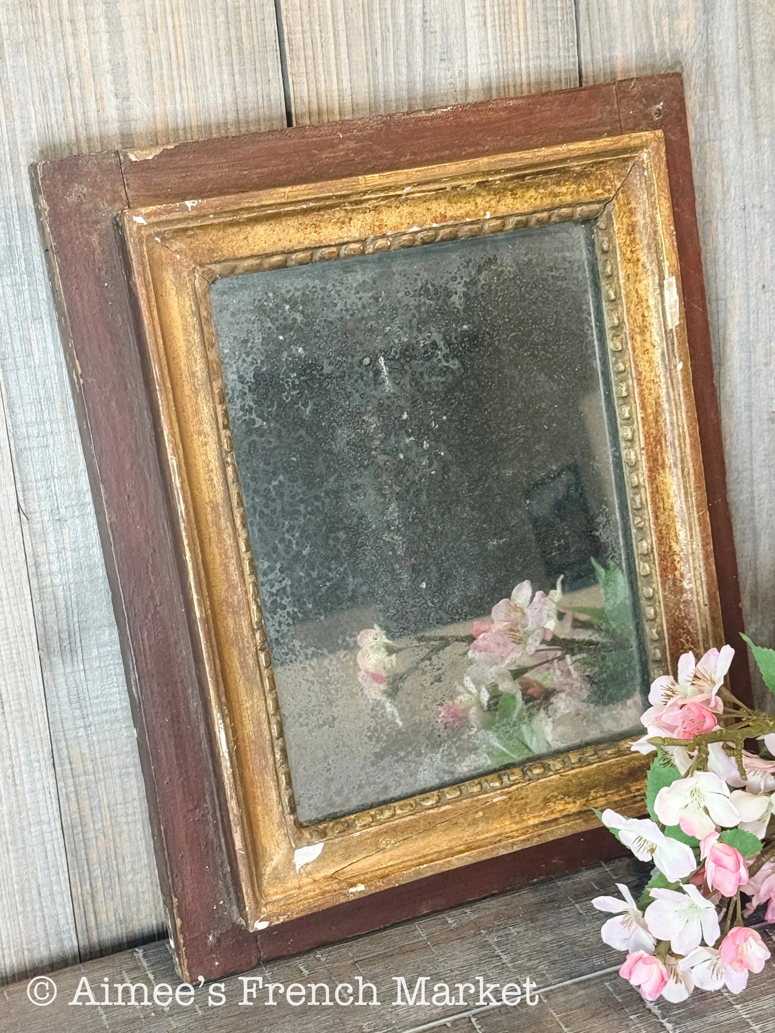 French Antique Gilt Framed Mirror