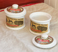 Antique French Foie Gras Terrine Pots, Claudot-Deschandeliers Ruffec Charente, c.1890–1920