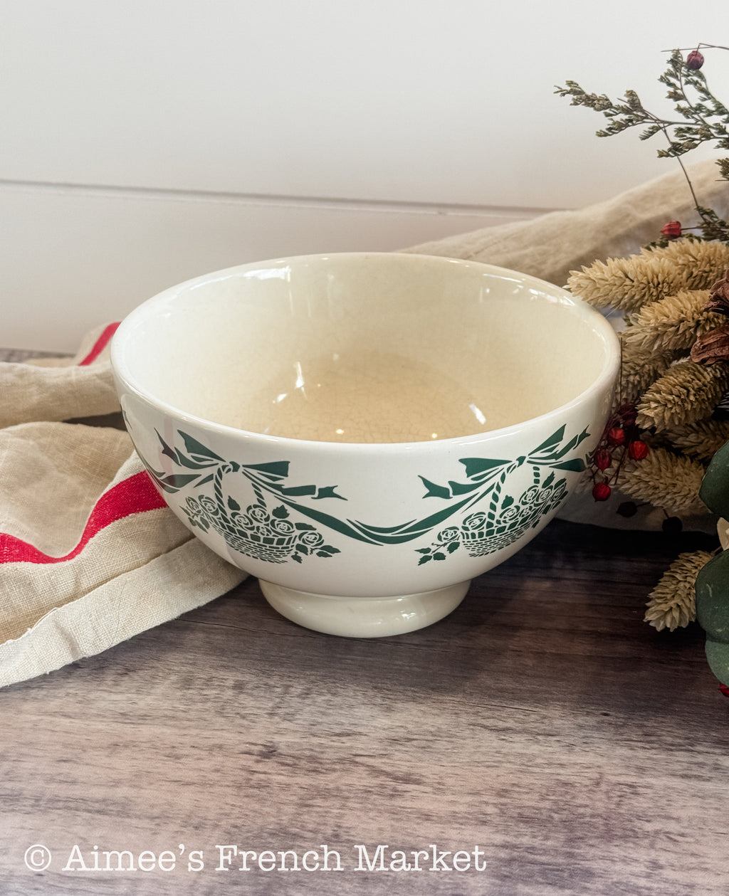 Vintage French Café au Lait Bowl| Made in France | French Country Breakfast Bowl