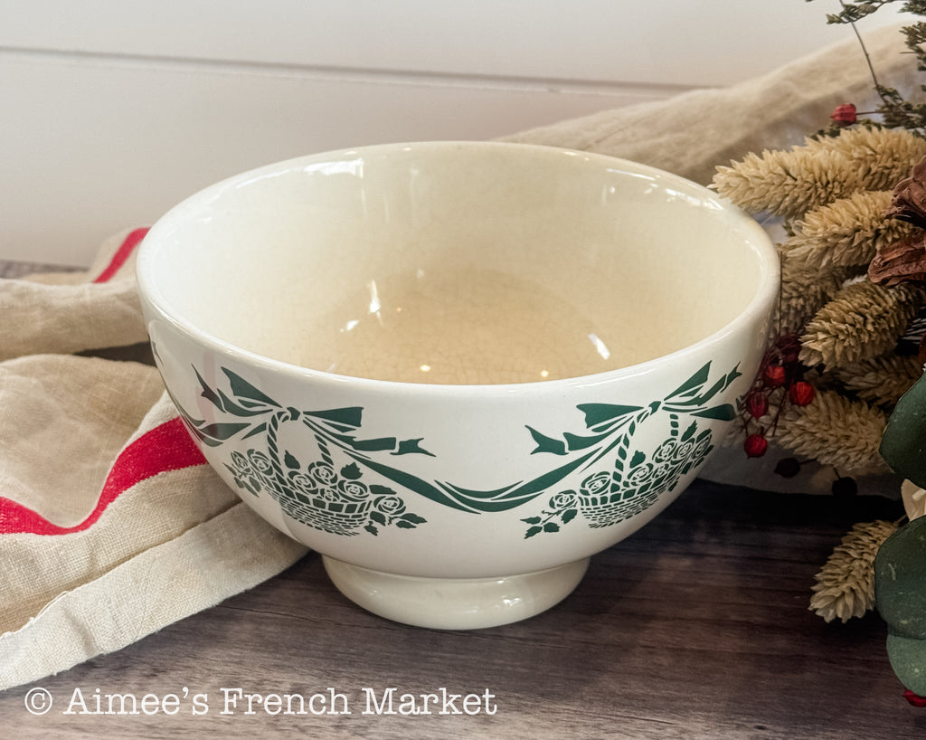Vintage French Café au Lait Bowl| Made in France | French Country Breakfast Bowl