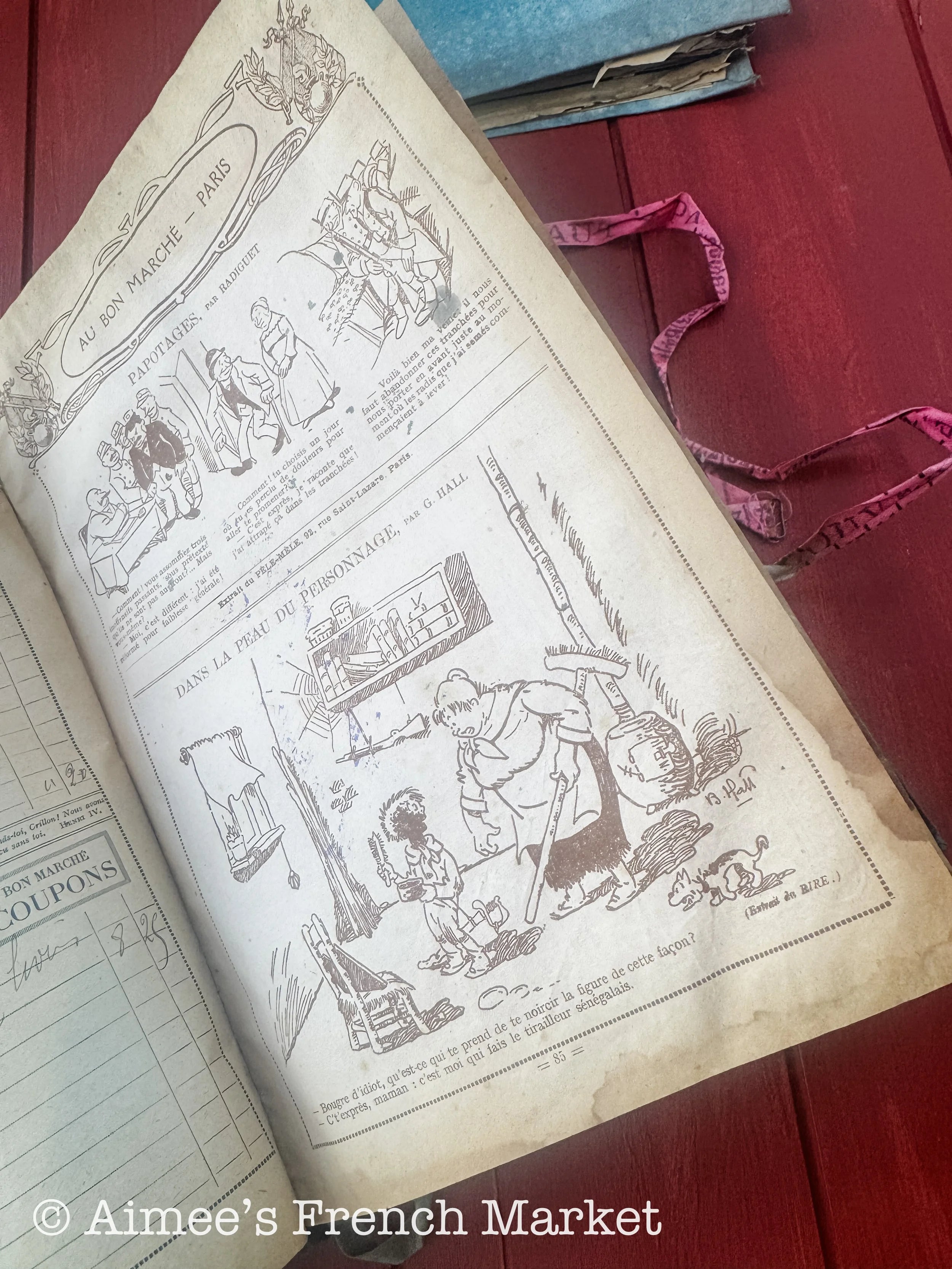 Antique Agenda from Le Bon Marche Dept Store in Paris, 1916 - Agenda/Diary/Calendar/Workbook