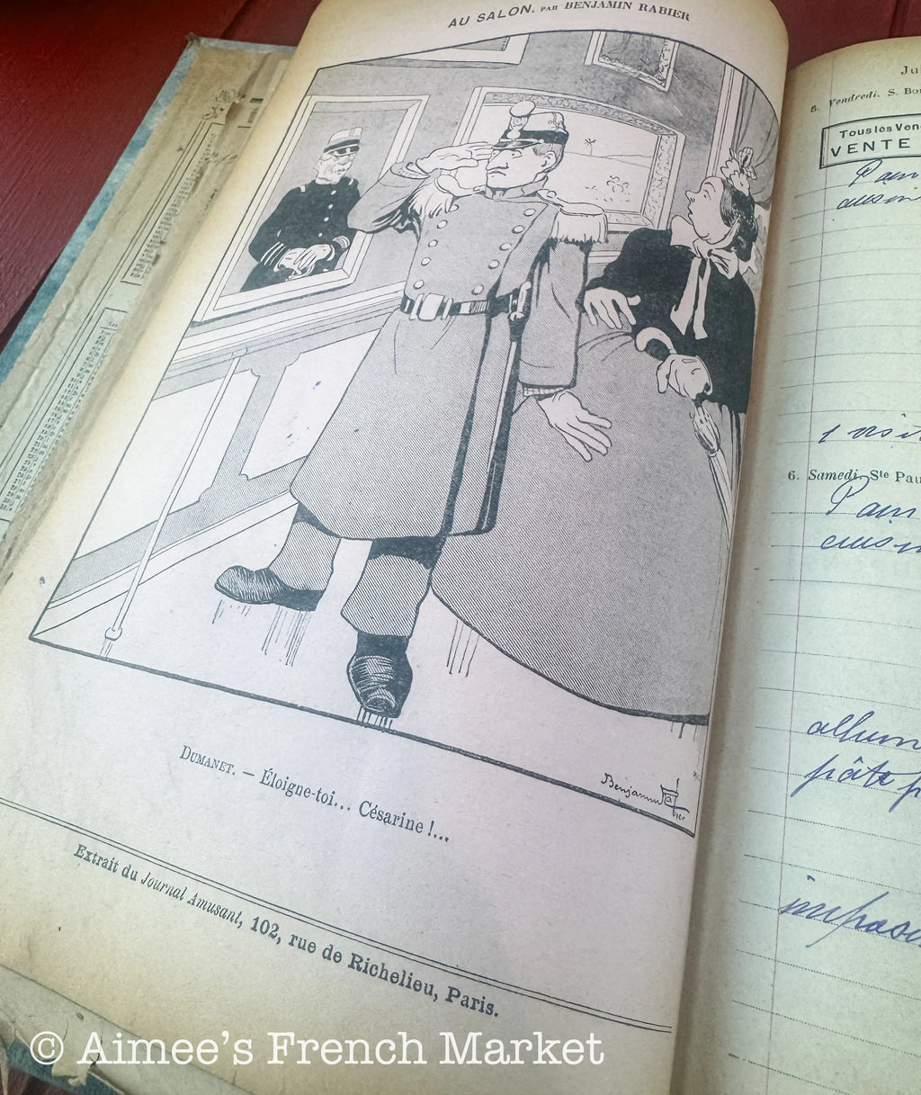 Antique Agenda from Le Bon Marche Dept Store in Paris, 1916 - Agenda/Diary/Calendar/Workbook