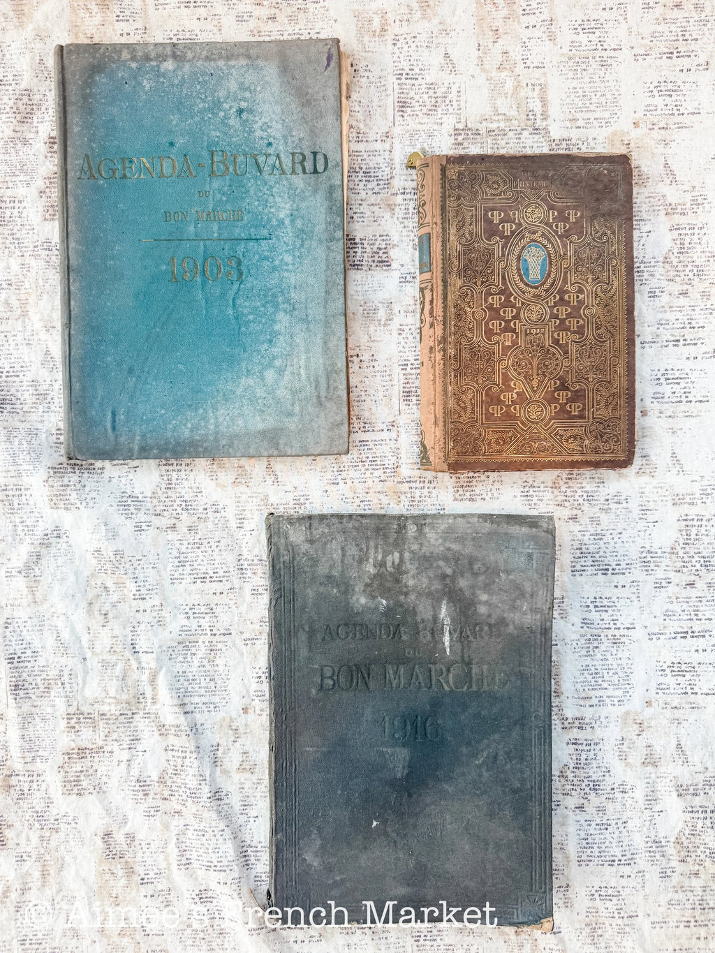 Antique Agenda from Le Bon Marche Dept Store in Paris, 1916 - Agenda/Diary/Calendar/Workbook