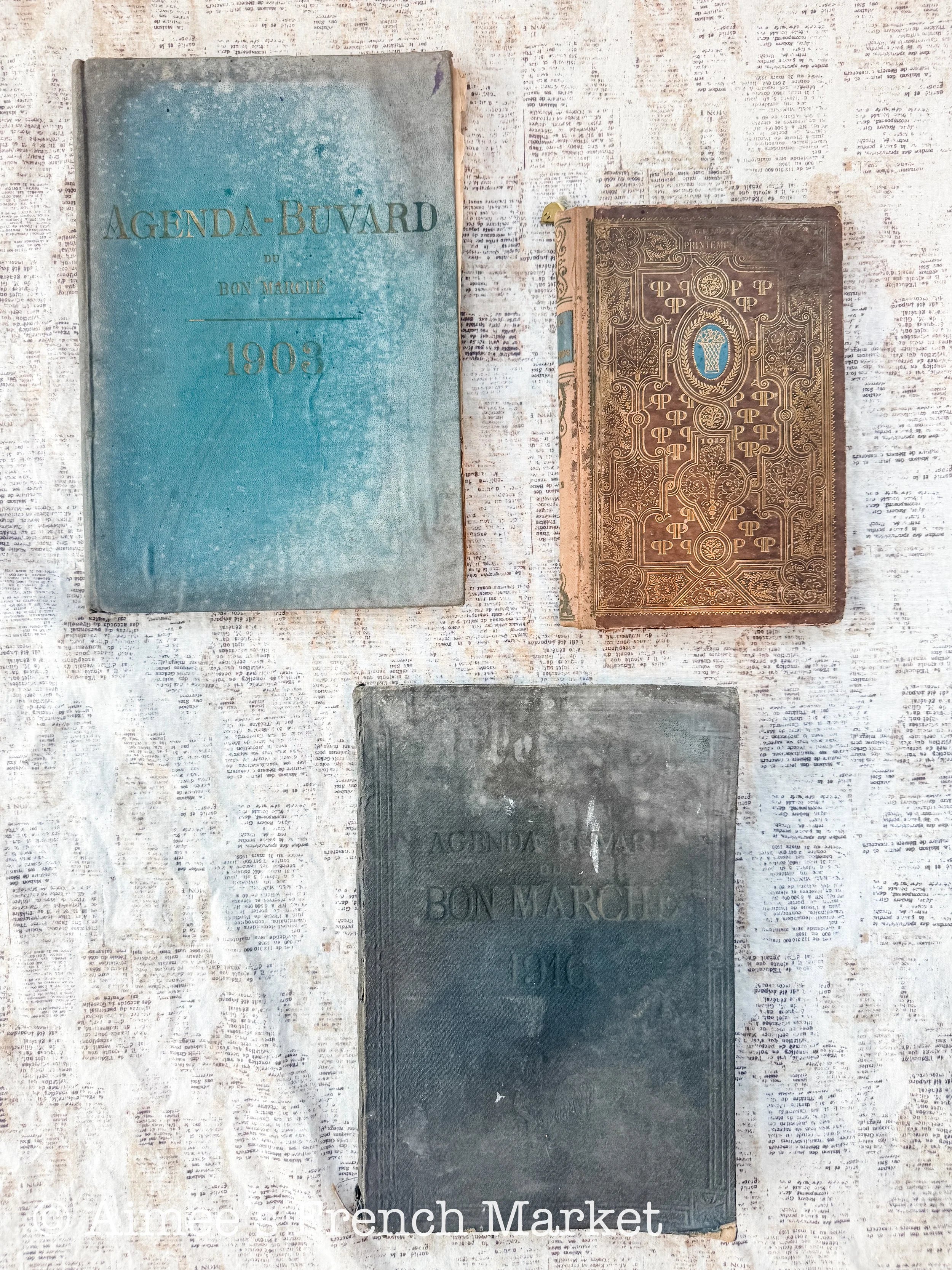 Antique Agenda from Le Bon Marche Dept Store in Paris, 1916 - Agenda/Diary/Calendar/Workbook