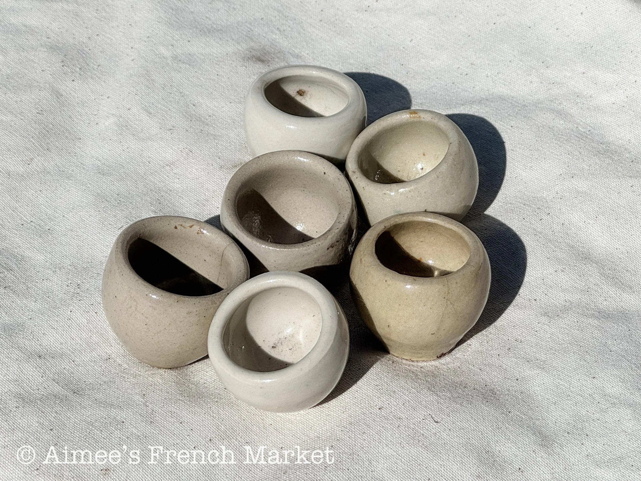 Vintage French Escargot Pots - Sets of 6