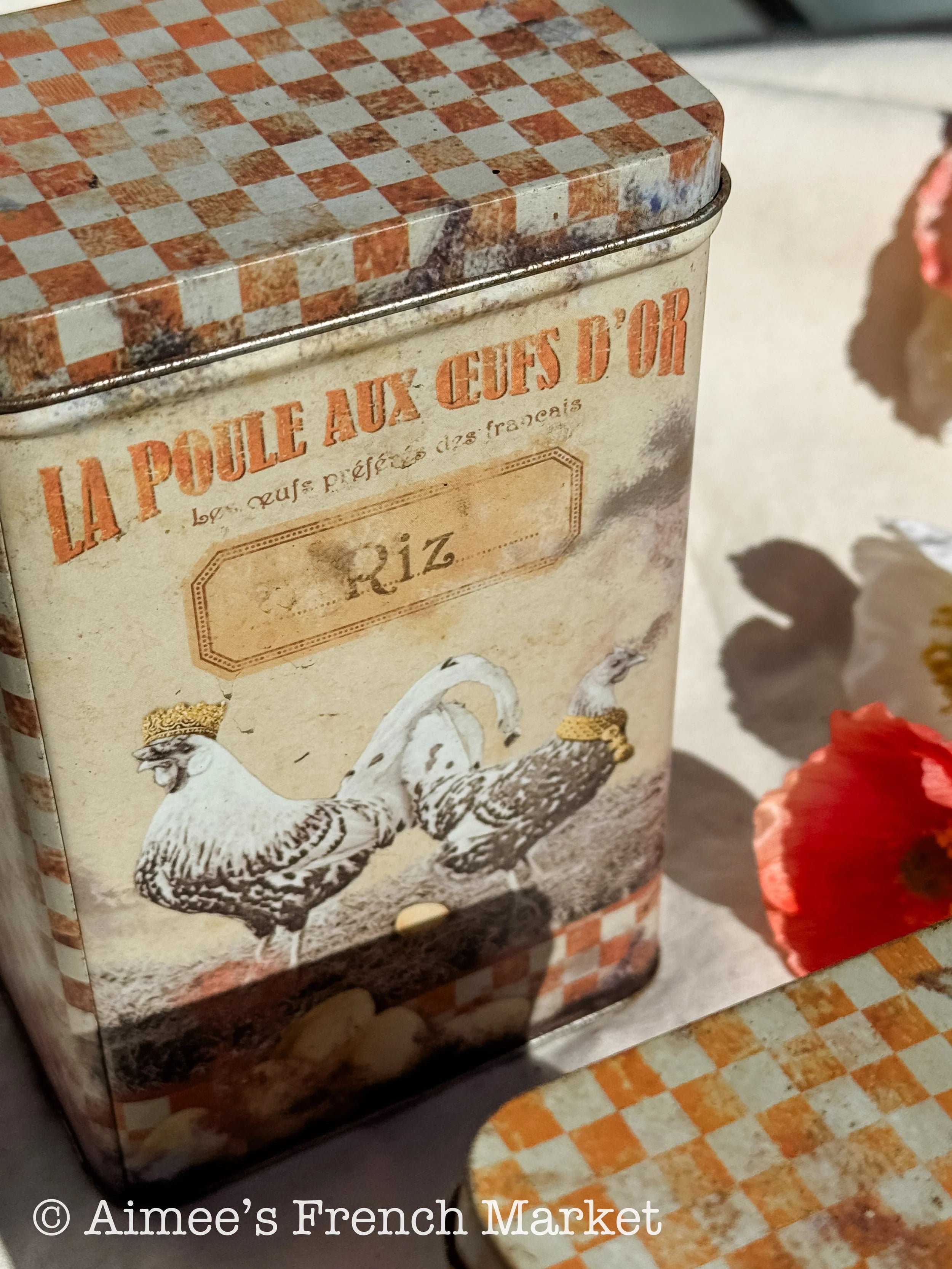French Vintage Kitchen Canisters, c. 1970