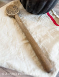 Large Antique French Wooden Spoon 17.5”, Rustic Farmhouse Kitchen Utensil, Vintage Hand Carved Wood Cooking Spoon, Primitive French Kitchen Decor