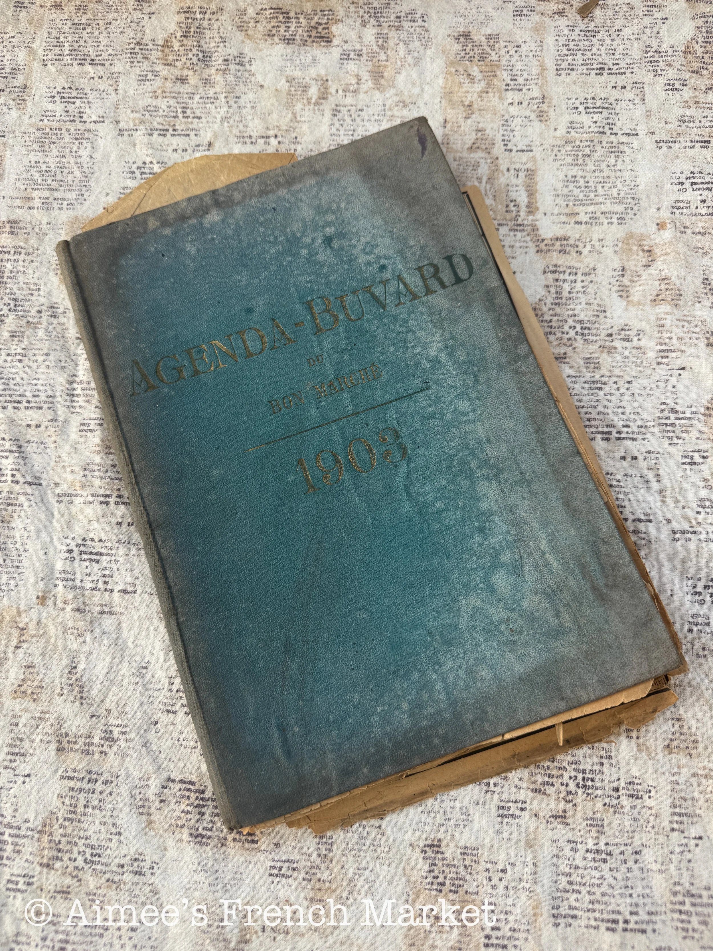 Antique Agenda from Le Bon Marche Dept Store in Paris, 1903 - Agenda/Diary/Calendar/Workbook