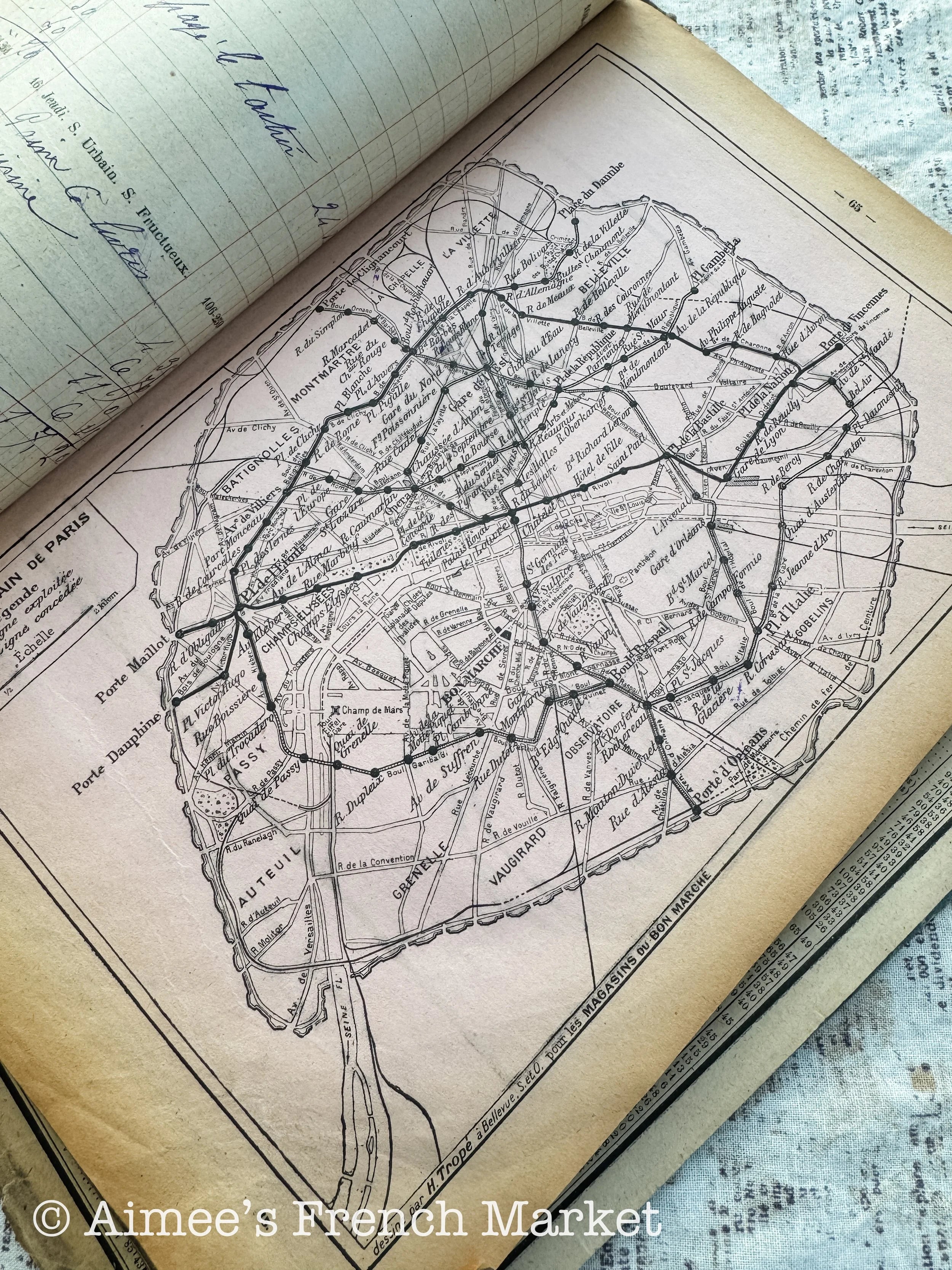 Antique Agenda from Le Bon Marche Dept Store in Paris, 1903 - Agenda/Diary/Calendar/Workbook