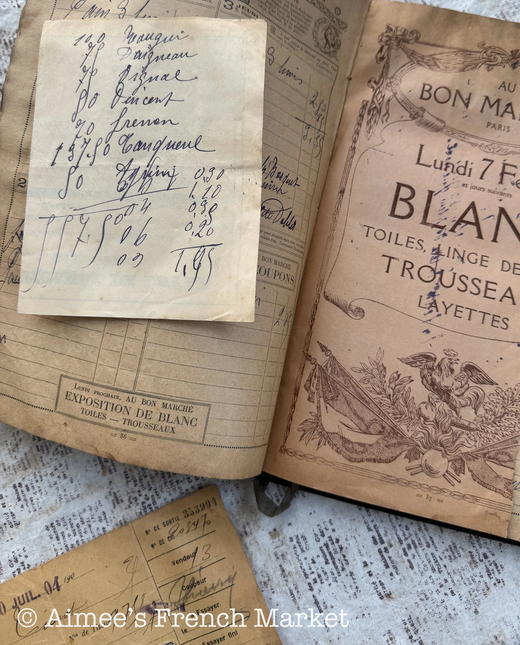 Antique Agenda from Le Bon Marche Dept Store in Paris, 1916 - Agenda/Diary/Calendar/Workbook