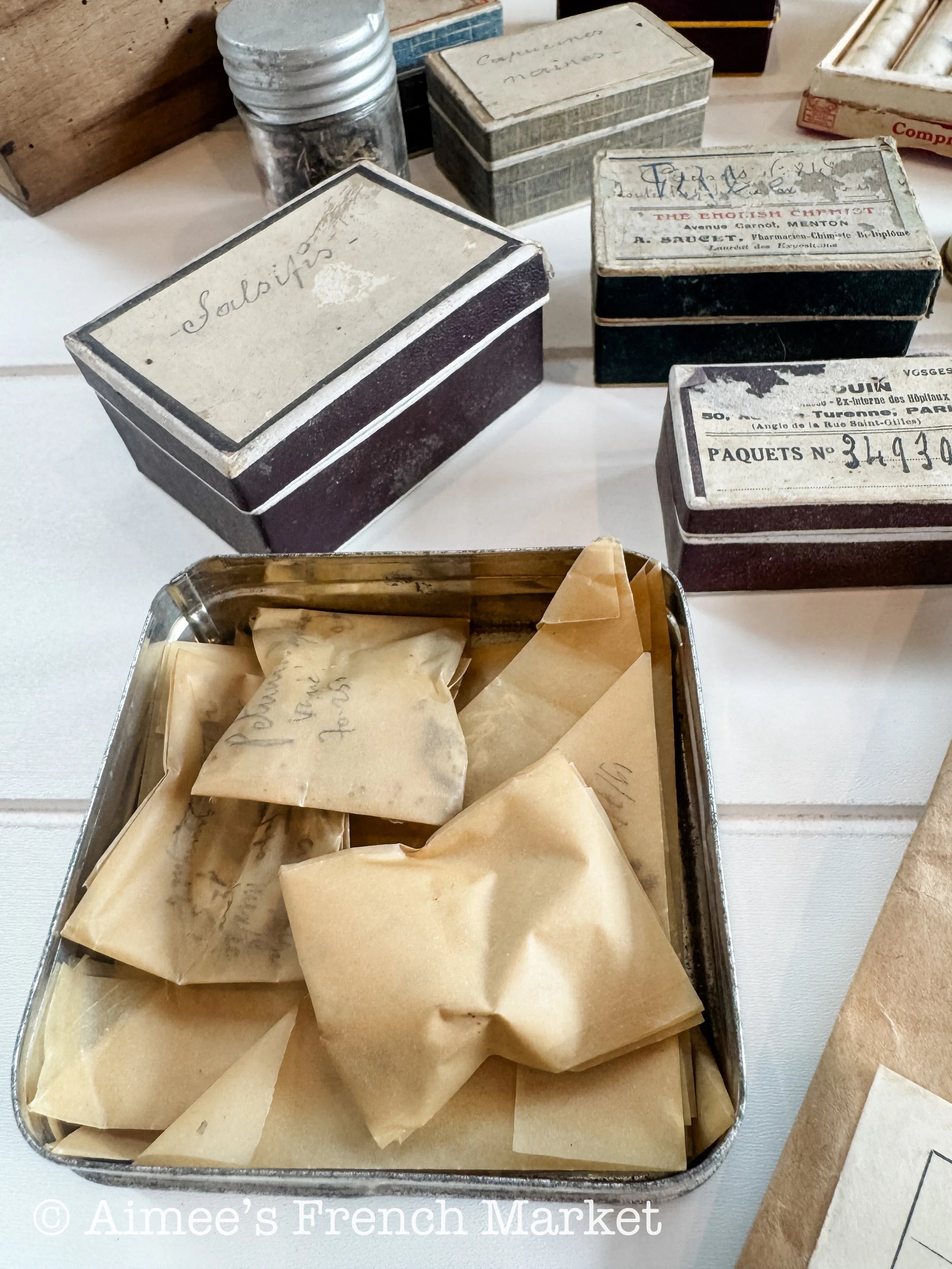 Antique French Seed Collection – Vilmorin-Andrieux, Jardin Ephemera in Wood Crate, 19th Century Gardenalia, Potager Decor