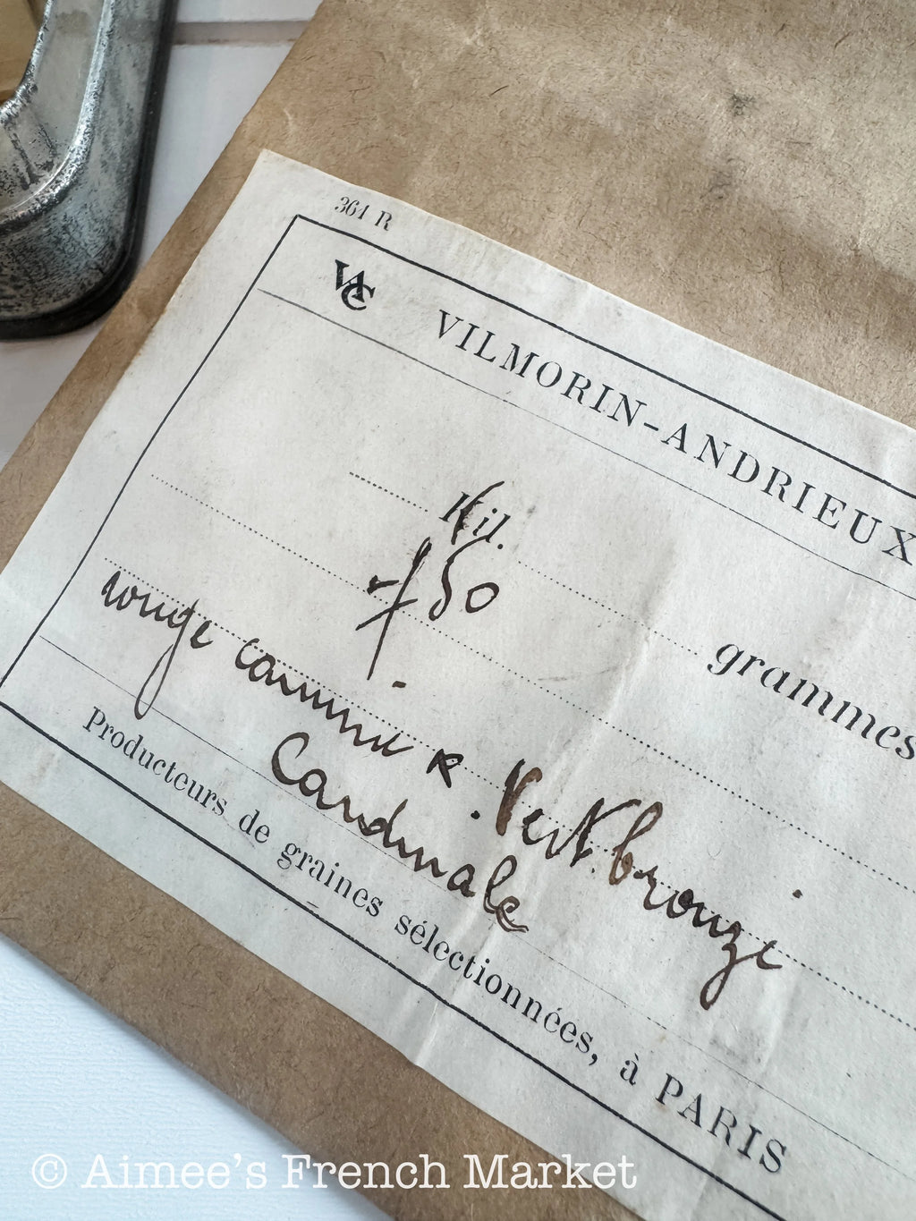 Antique French Seed Collection – Vilmorin-Andrieux, Jardin Ephemera in Wood Crate, 19th Century Gardenalia, Potager Decor