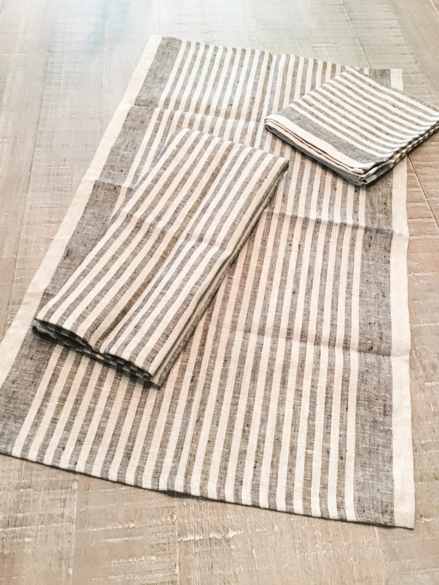 Handmade French Linen Kitchen Towels | Authentic French Christmas Gift