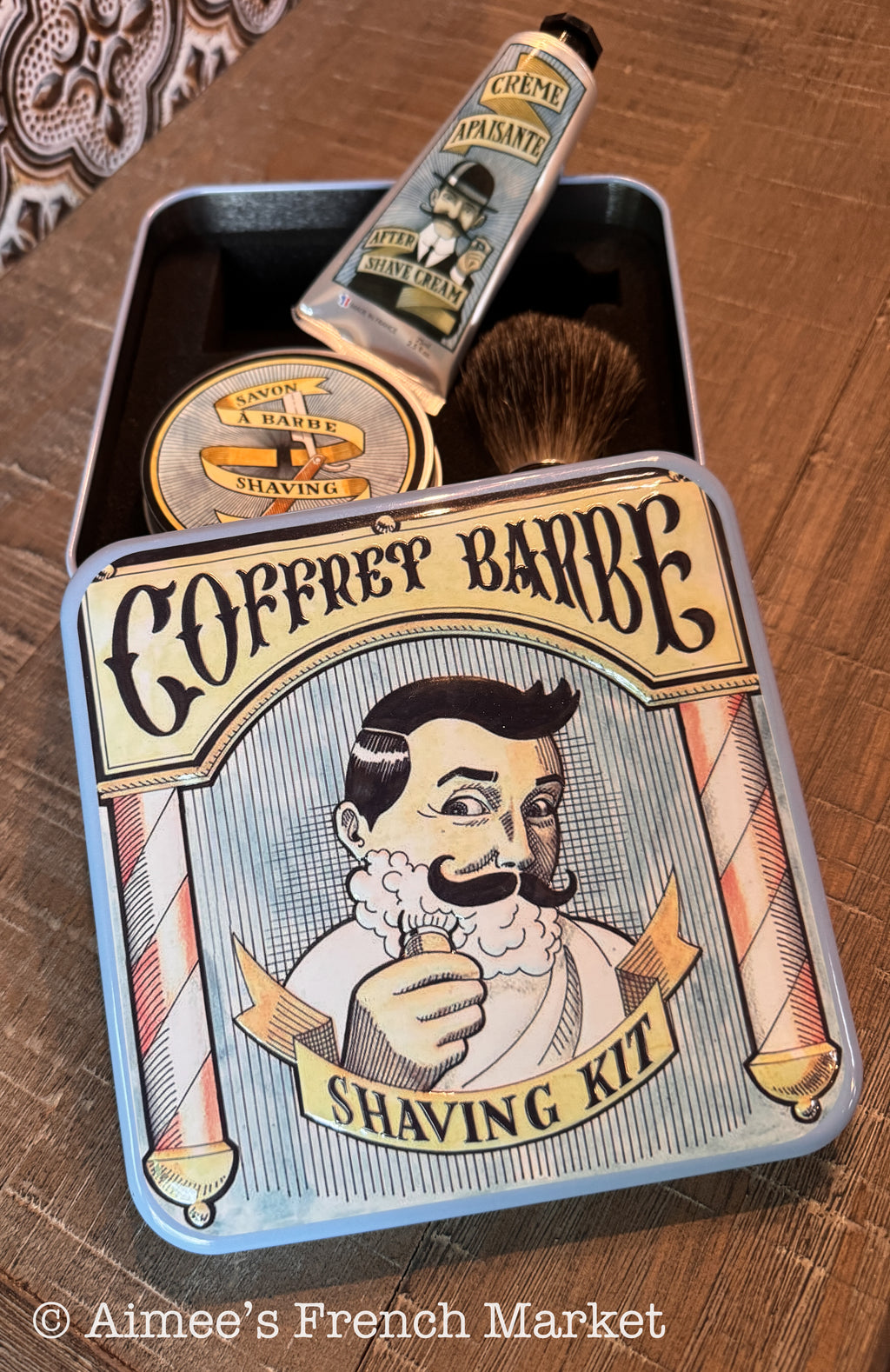 Perfect Father's Day Gift! - French Barber Kit - Soap, Brush and Aftershave