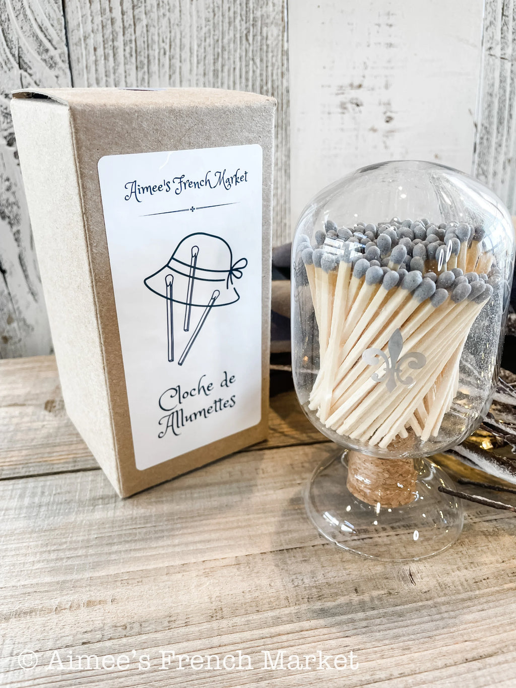 French Cloche/Bell Glass Match Jar