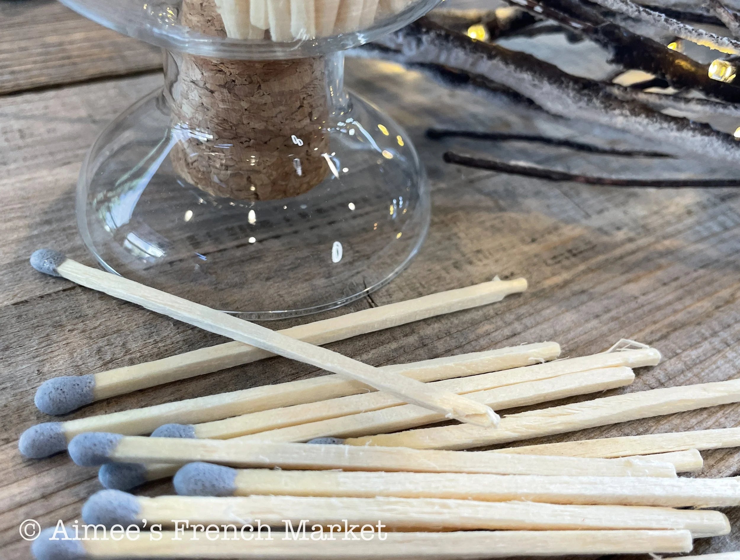 French Cloche/Bell Glass Match Jar