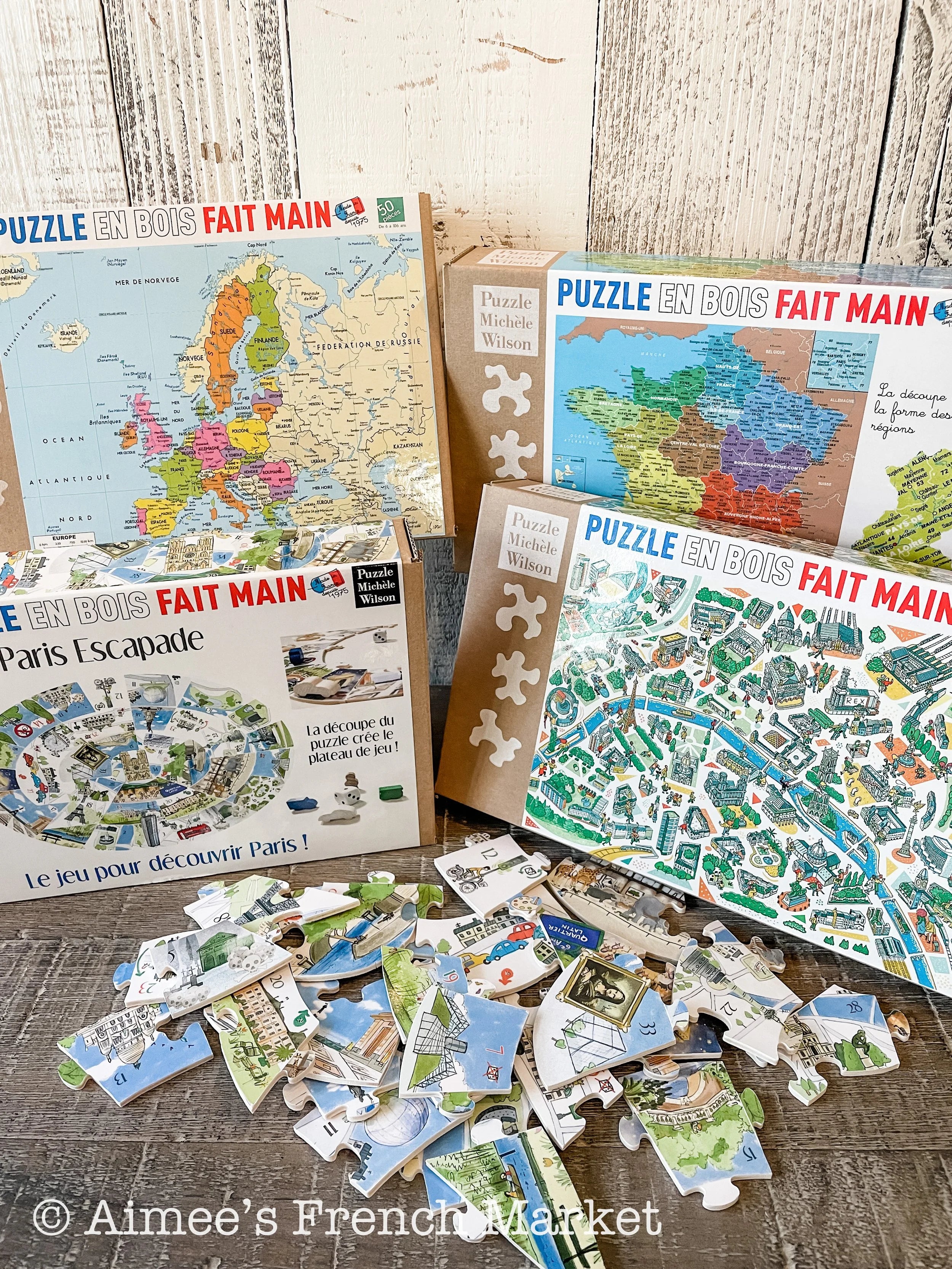 Handmade French Puzzles - The Kids (or kid at heart) Collection