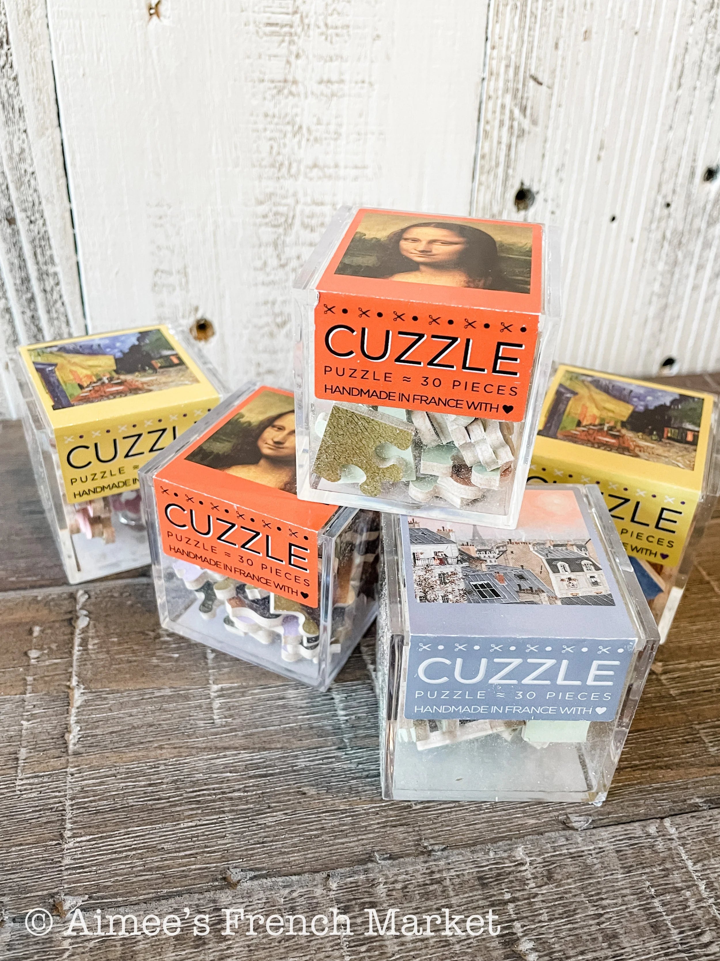 50% off - Puzzles - Handmade in Paris - French Art - The Mini Cube Collection