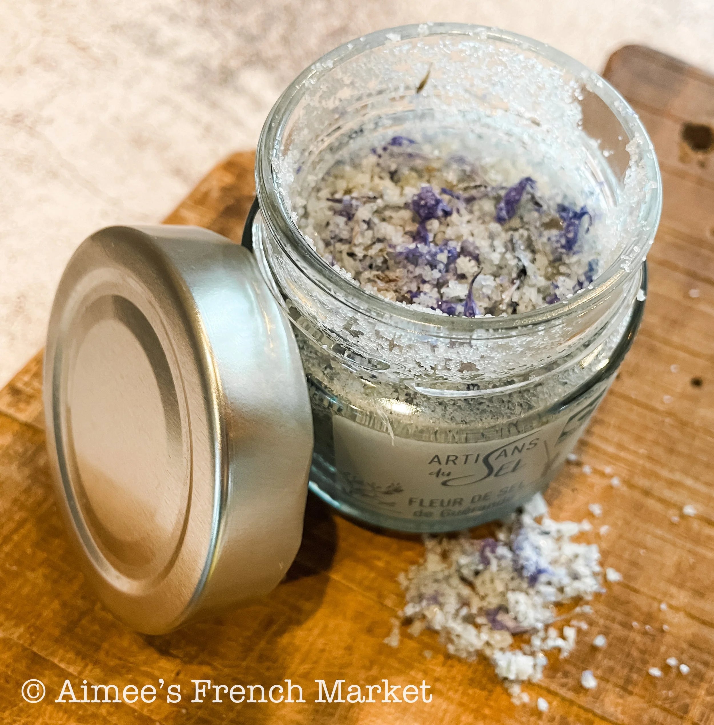 50% off - Fleur de Sel Guerande (from Brittany) - Blueberry Lemon Salt - Small Production