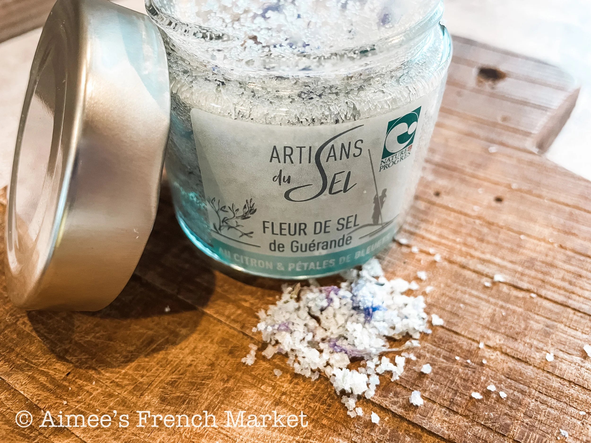 50% off - Fleur de Sel Guerande (from Brittany) - Blueberry Lemon Salt - Small Production
