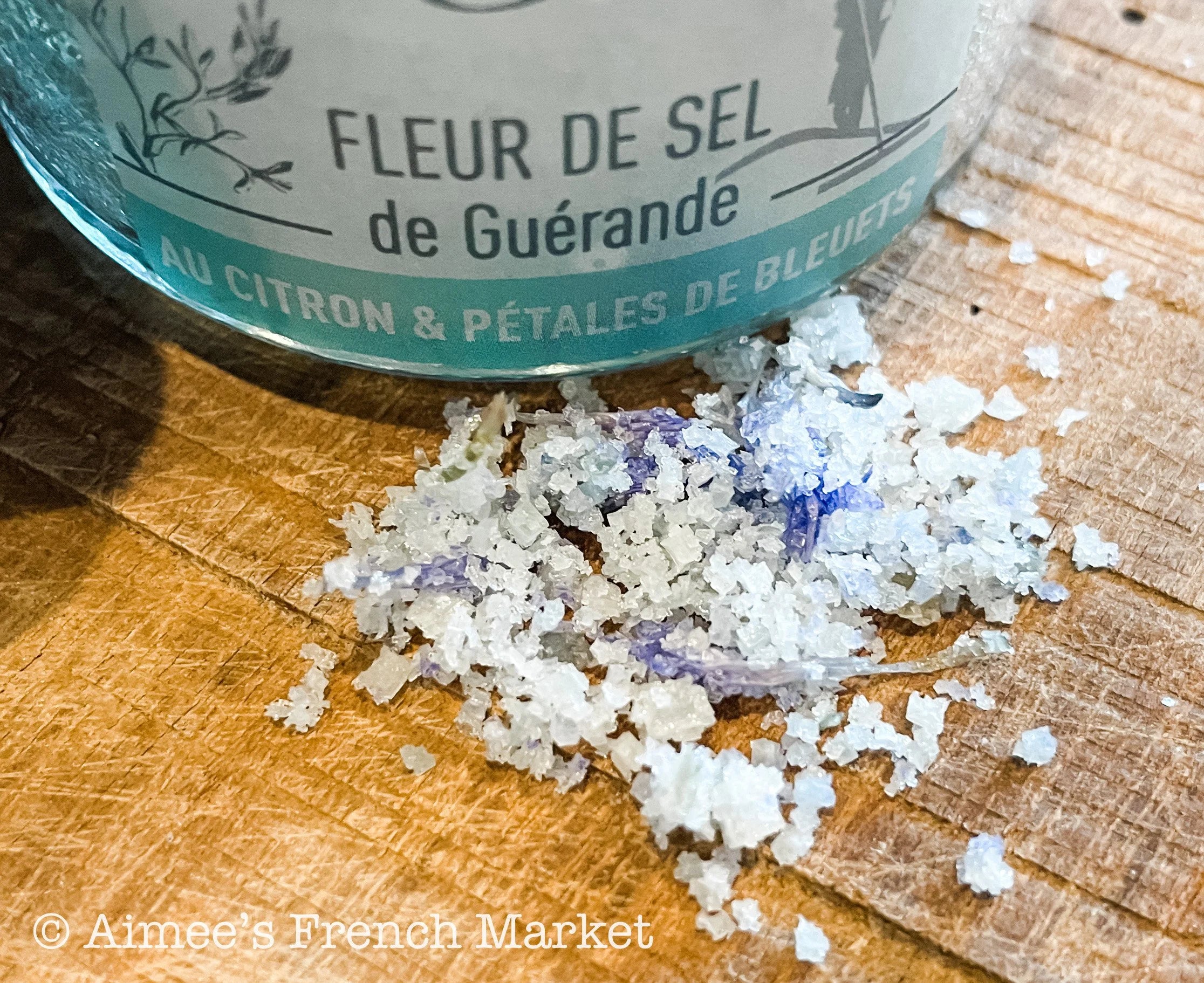 50% off - Fleur de Sel Guerande (from Brittany) - Blueberry Lemon Salt - Small Production