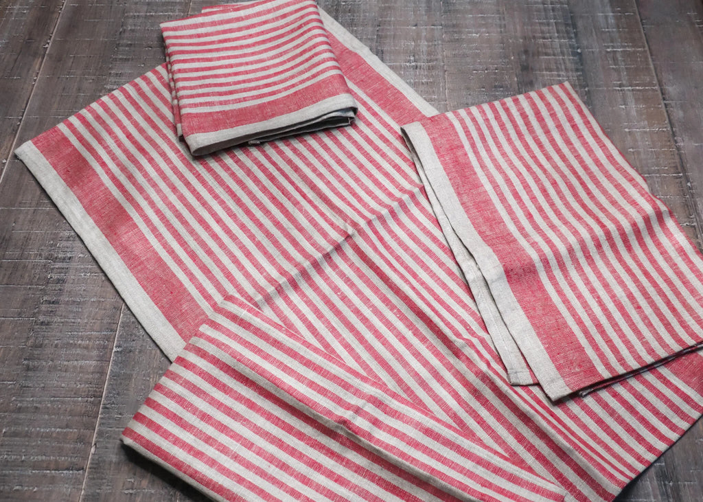 Handmade French Linen Kitchen Towels | Authentic French Christmas Gift