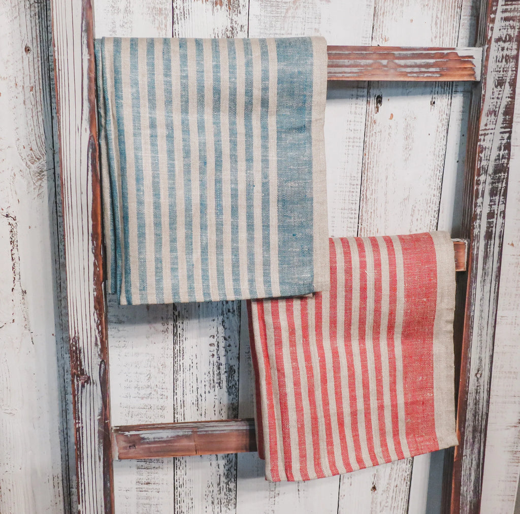 Handmade French Linen Kitchen Towels | Authentic French Christmas Gift