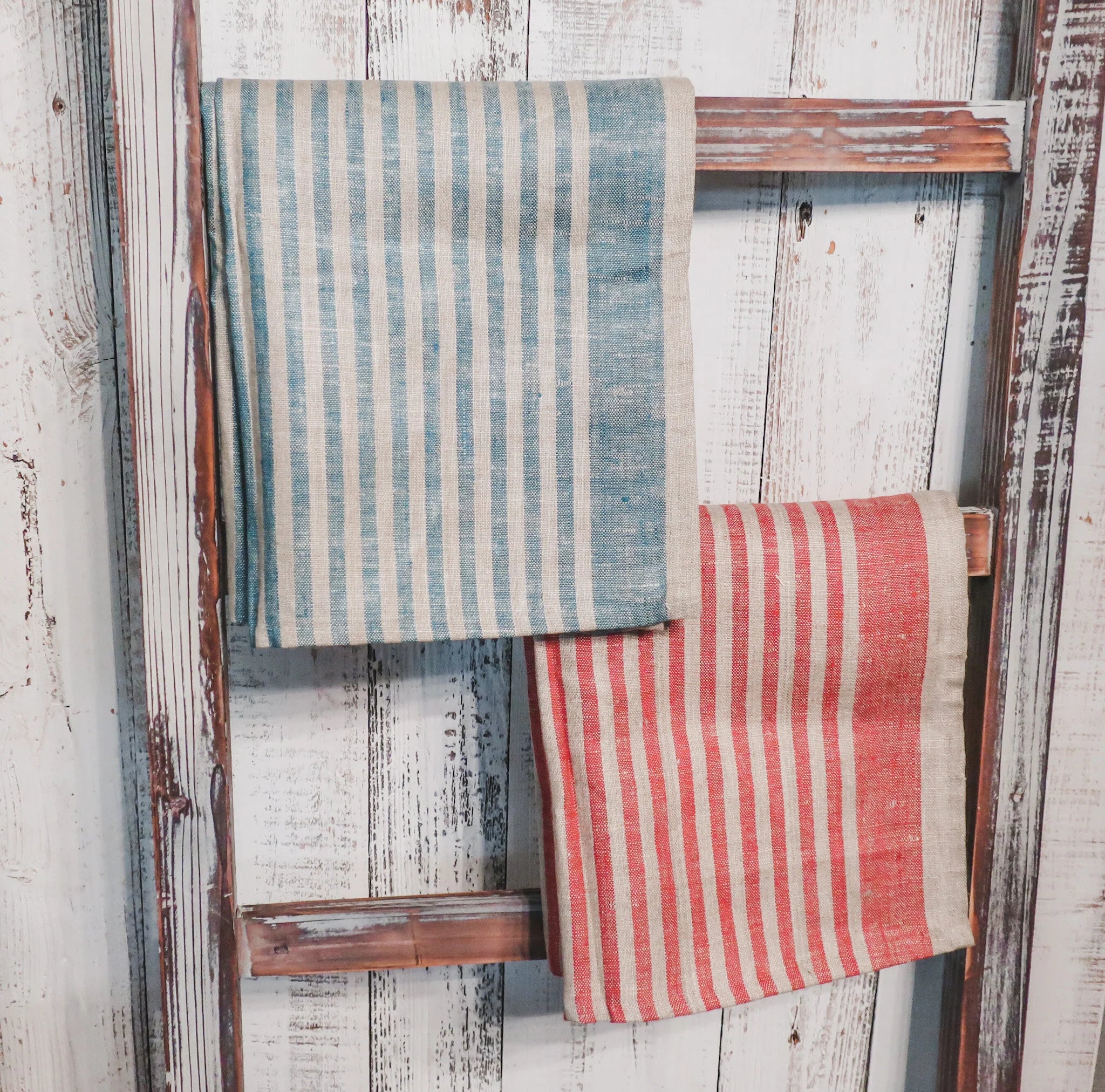 Handmade French Linen Kitchen Towels | Authentic French Christmas Gift