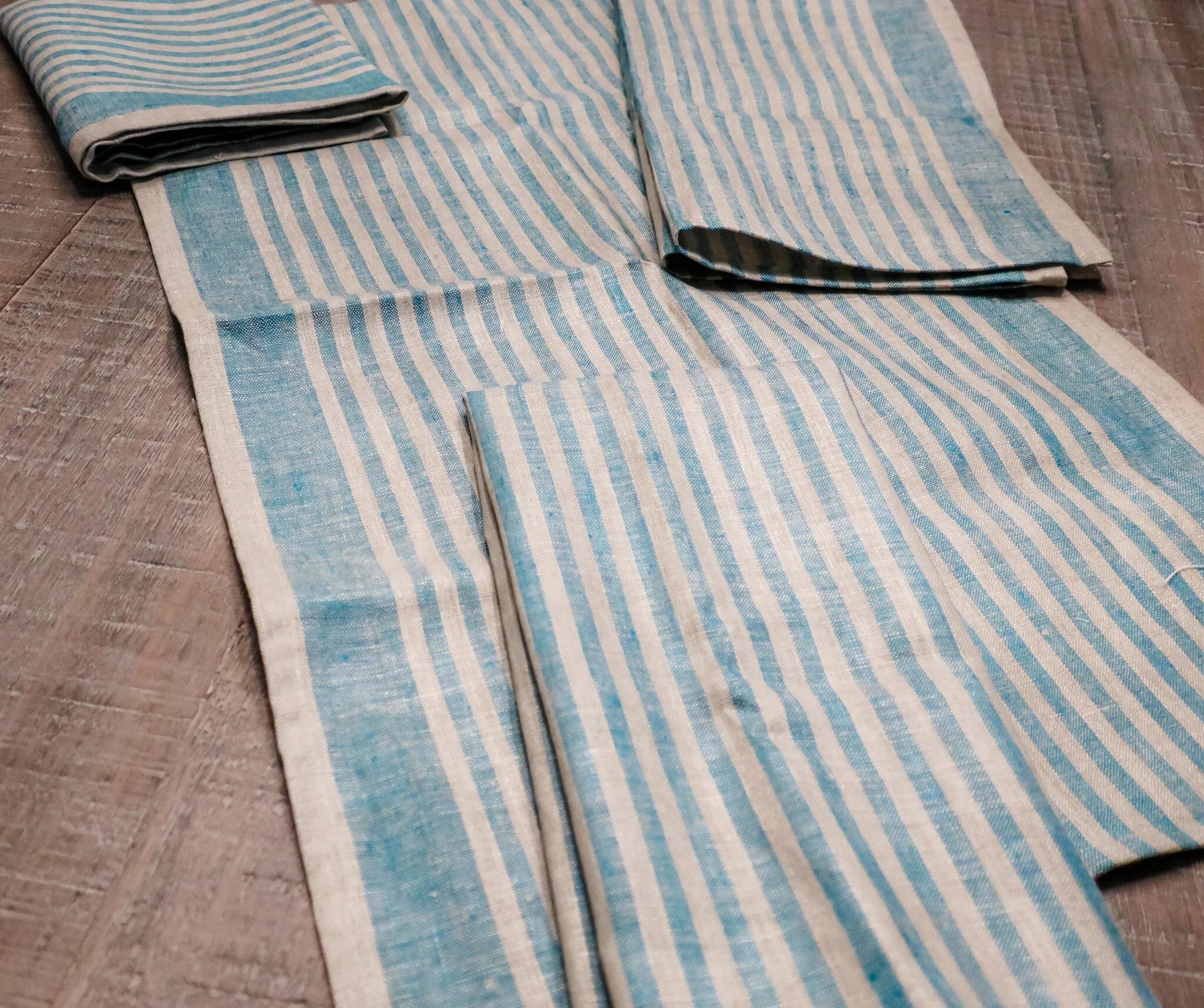 Handmade French Linen Kitchen Towels | Authentic French Christmas Gift