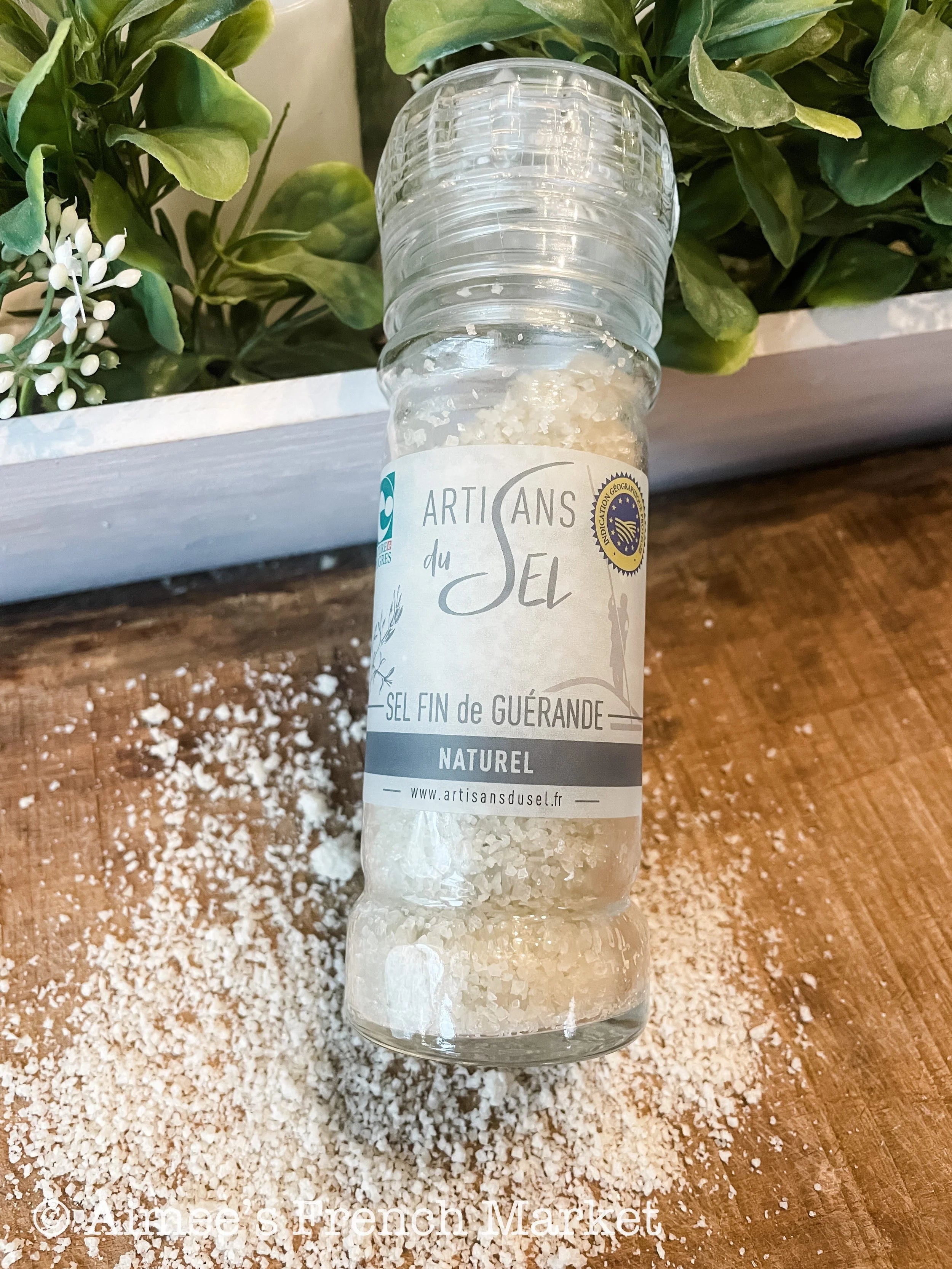 Sel Fin de Guérande, Gray Salt (from Brittany) - in Grinder - Small Production Salt