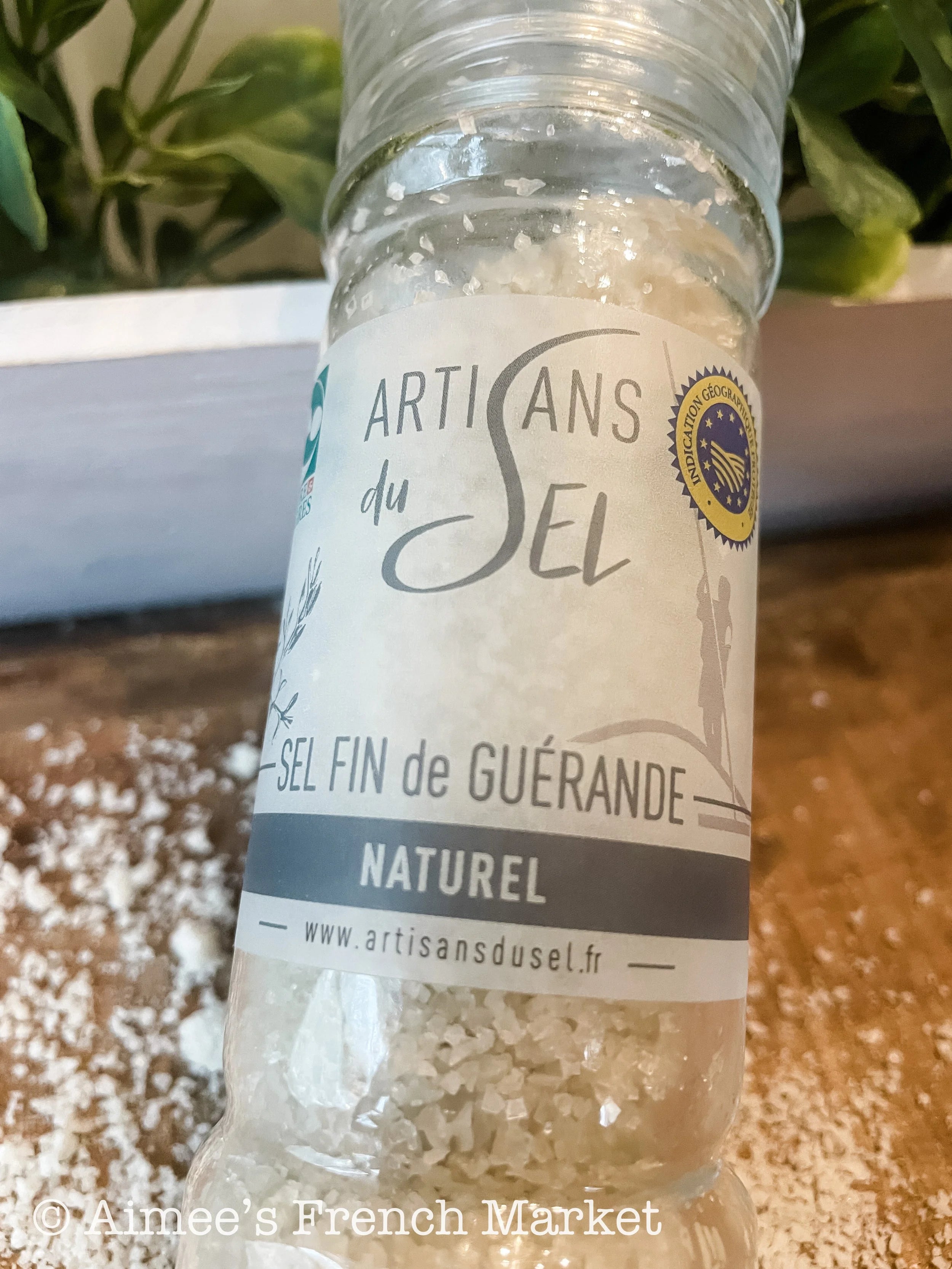 Sel Fin de Guérande, Gray Salt (from Brittany) - in Grinder - Small Production Salt