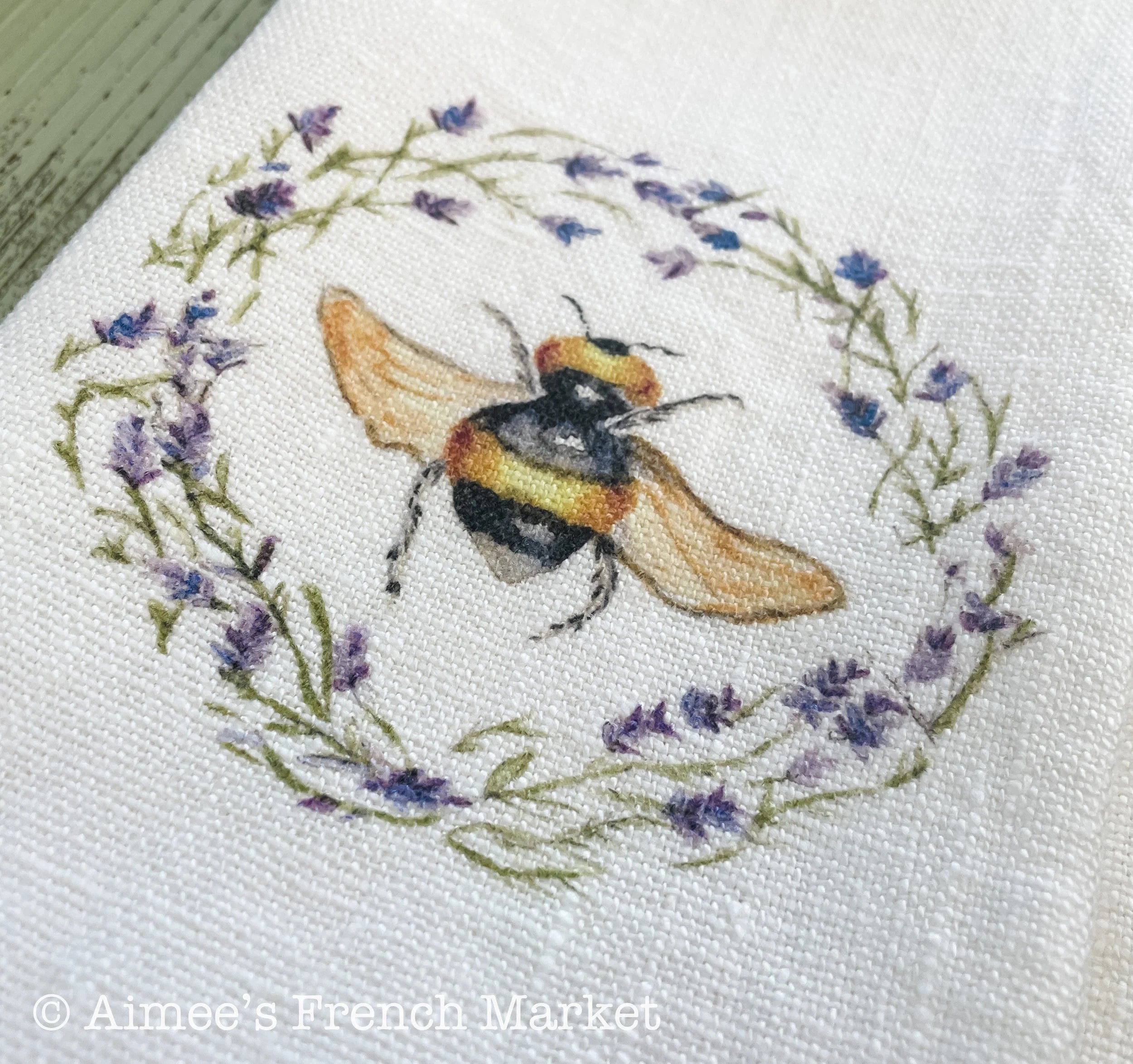 French-themed 100% Soft Linen Towels