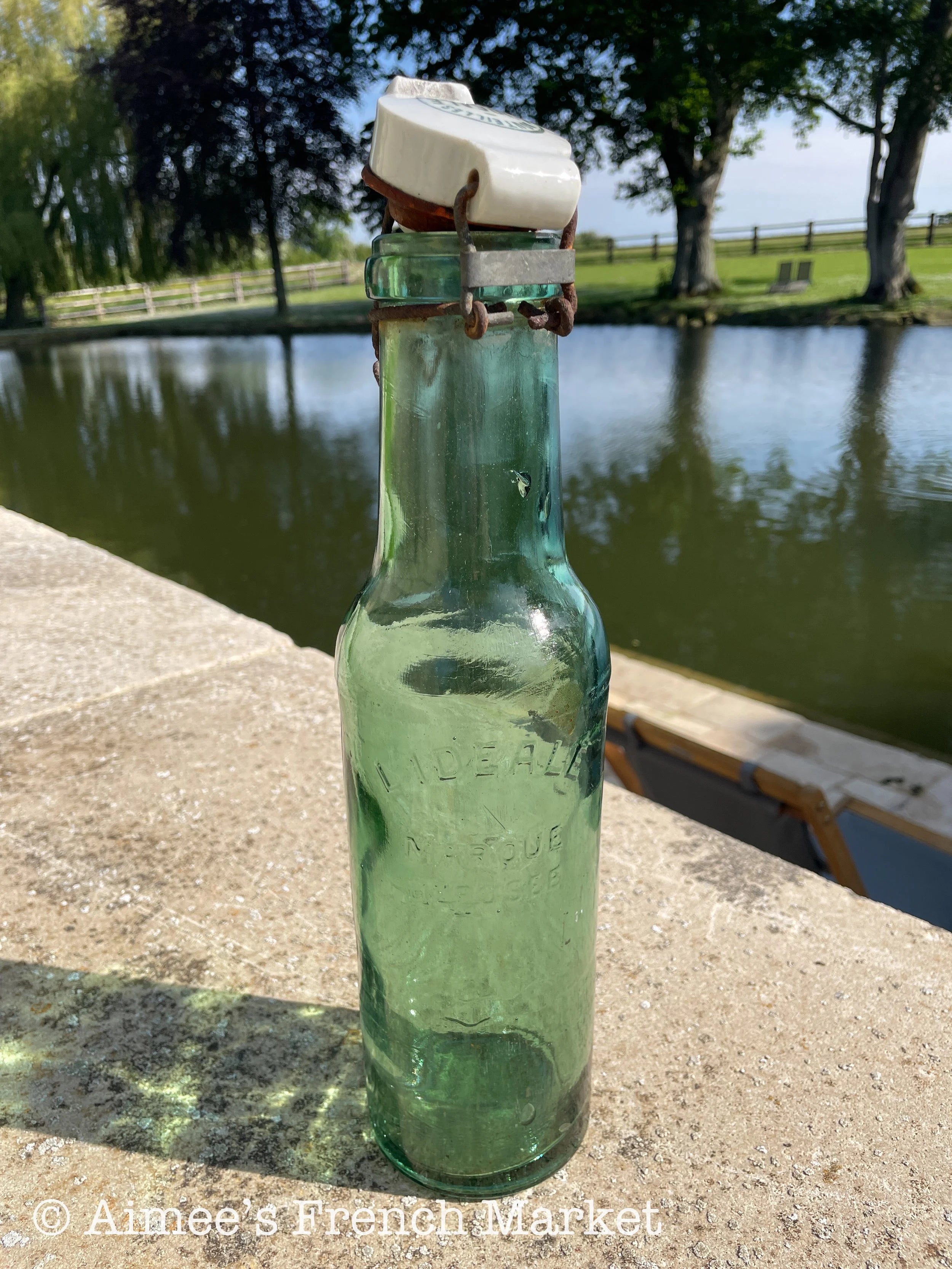 Rare LARGE Vintage Preserves Bottles L'Idéal with porcelain cap - 1920s