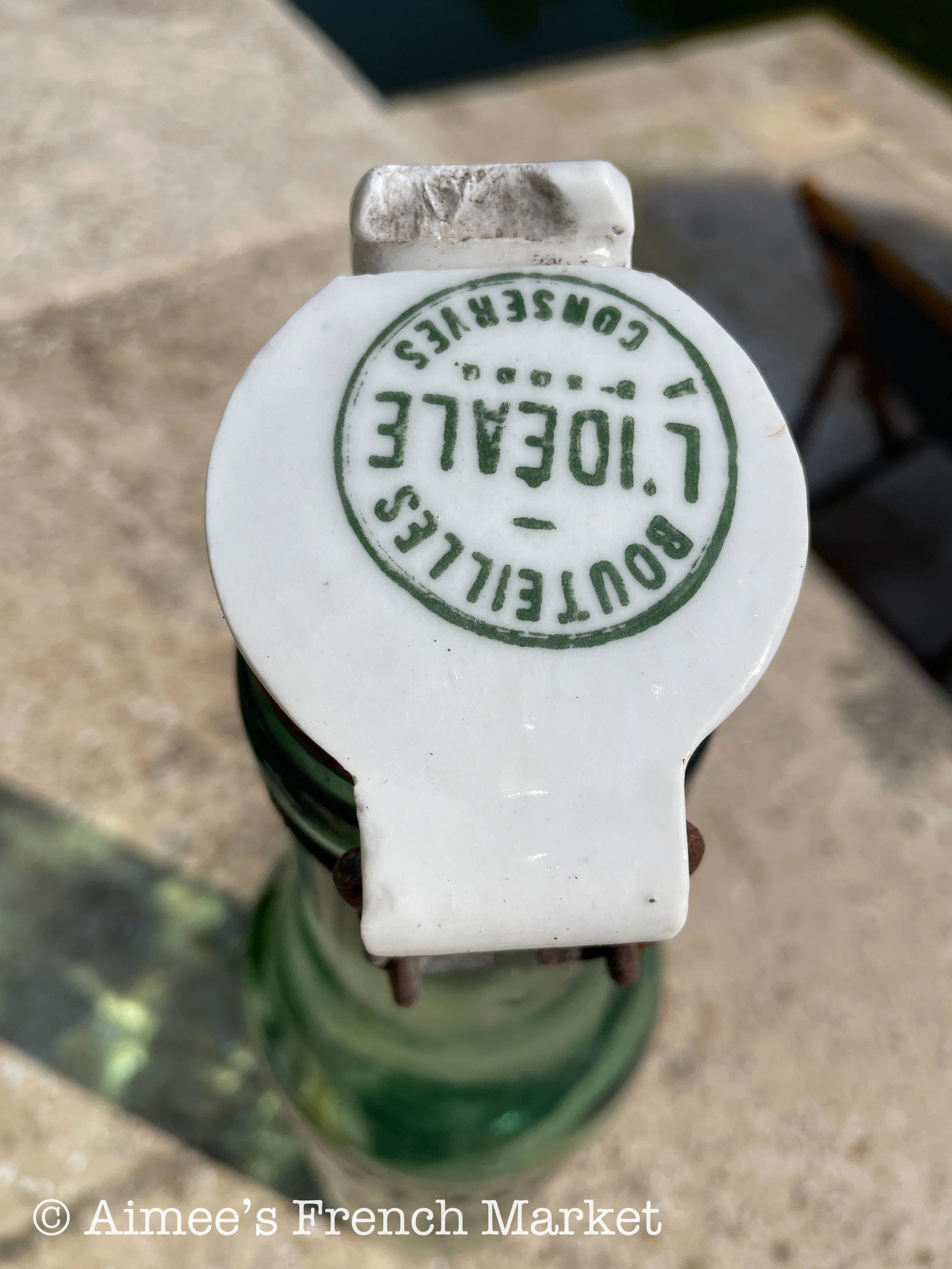 Rare LARGE Vintage Preserves Bottles L'Idéal with porcelain cap - 1920s