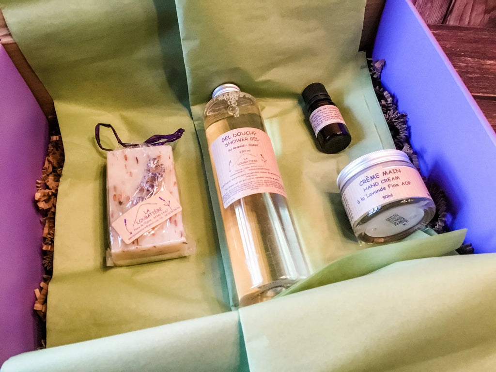 The Organic French Lavender Gift Box - all small-production, artisan-made in Provence by Loubatiere