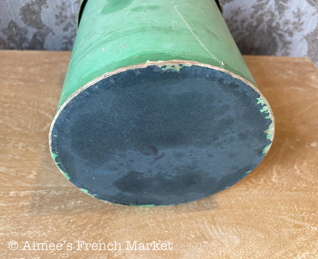 Now 50% off - RARE - Antique French White Feather Muff in Original Green Box  from Au Bon Marché, Paris, c.1890