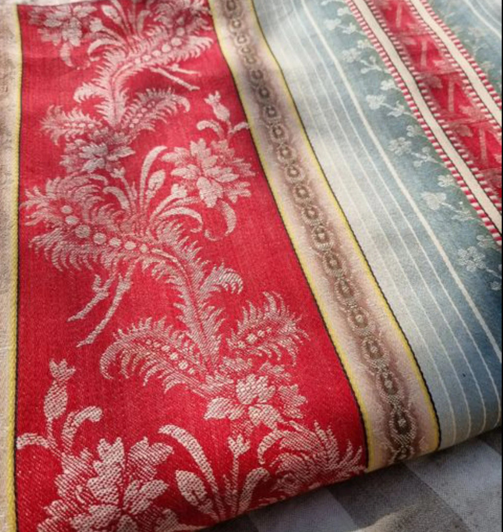 Now 50% off - Stunning Antique piece of French Brocade fabric, LARGE, Vintage, c. 1900