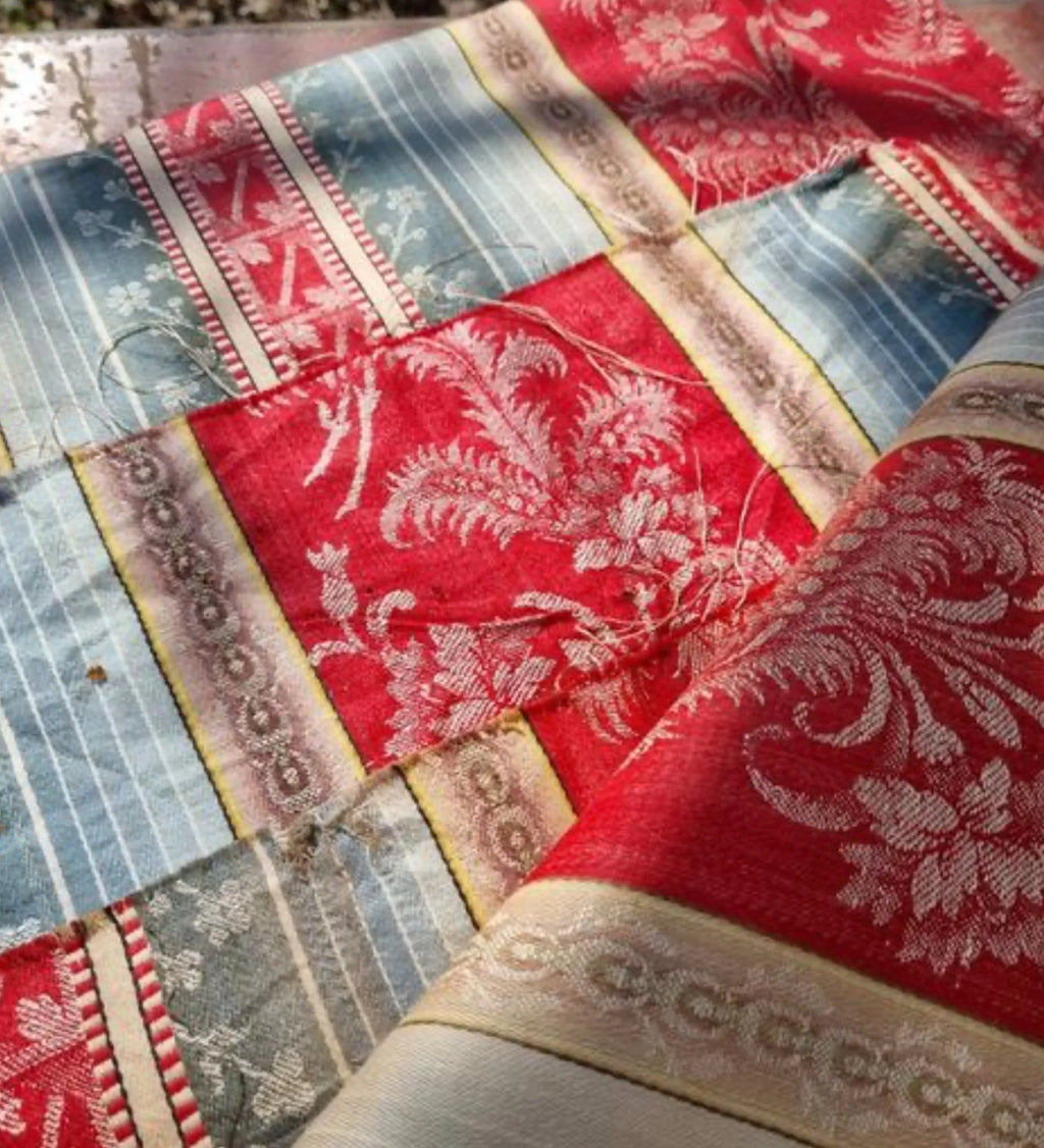 Now 50% off - Stunning Antique piece of French Brocade fabric, LARGE, Vintage, c. 1900