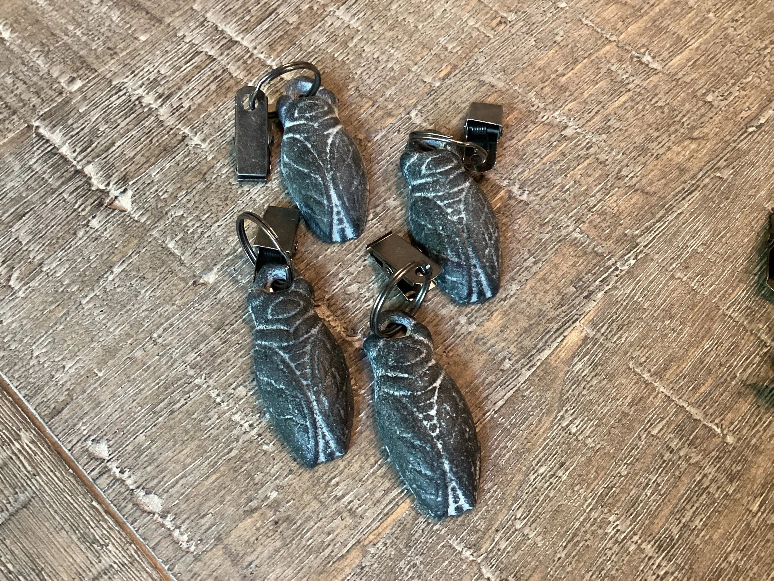 French Table Cloth Weights, Set of 4, Lavender, Cicadas or Dragonfly