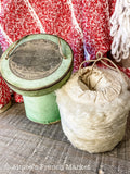 Now 50% off - RARE - Antique French White Feather Muff in Original Green Box  from Au Bon Marché, Paris, c.1890