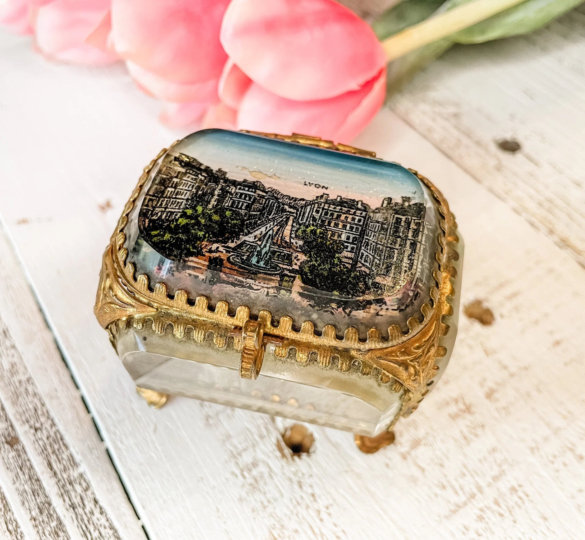 Vintage Parisian Souvenir Jewelry Box, c. 1890-1900 - Lyon, #20