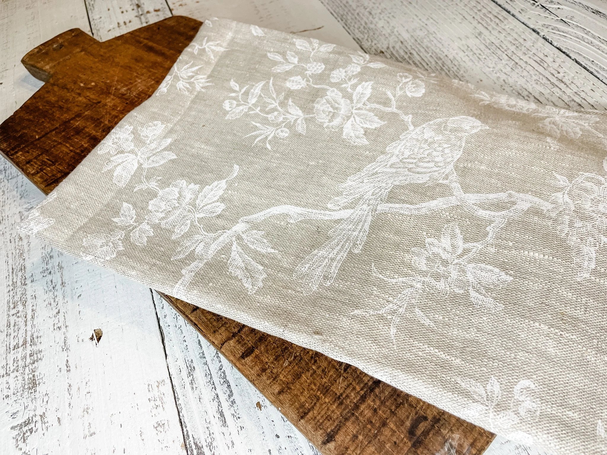 French Handmade Linen Tableware - The Oiseau/Bird Collection - Tablecloths, Napkins and Tablerunners