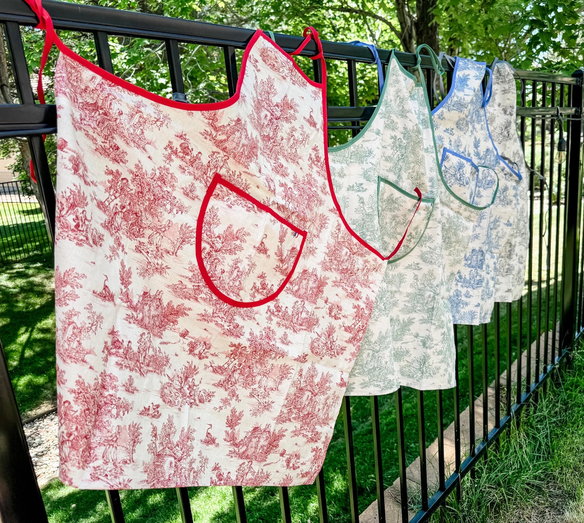 Handmade Provencal French Aprons in Toile!